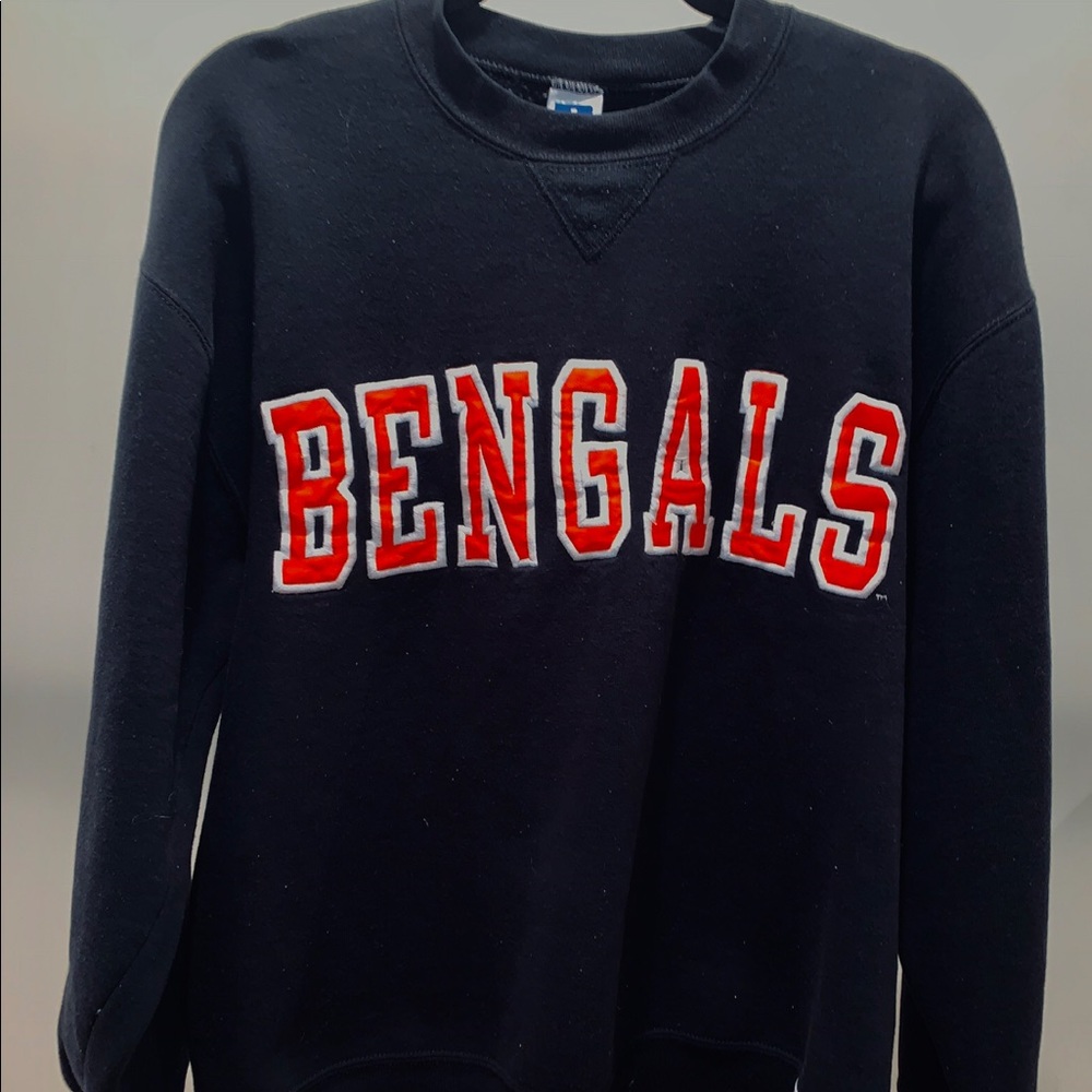 Black size large bengals crewneck